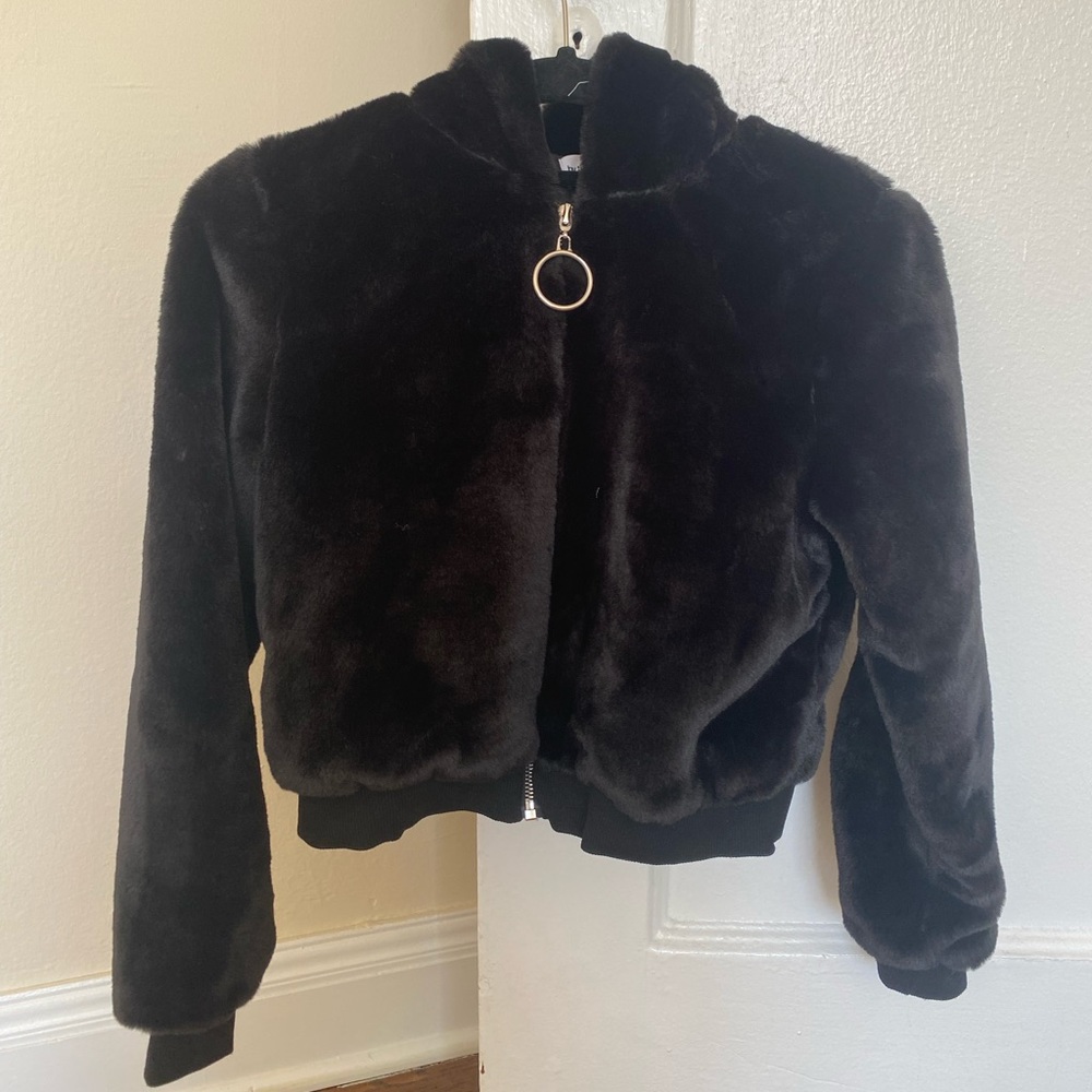 By The Way Cropped Fur Jacket